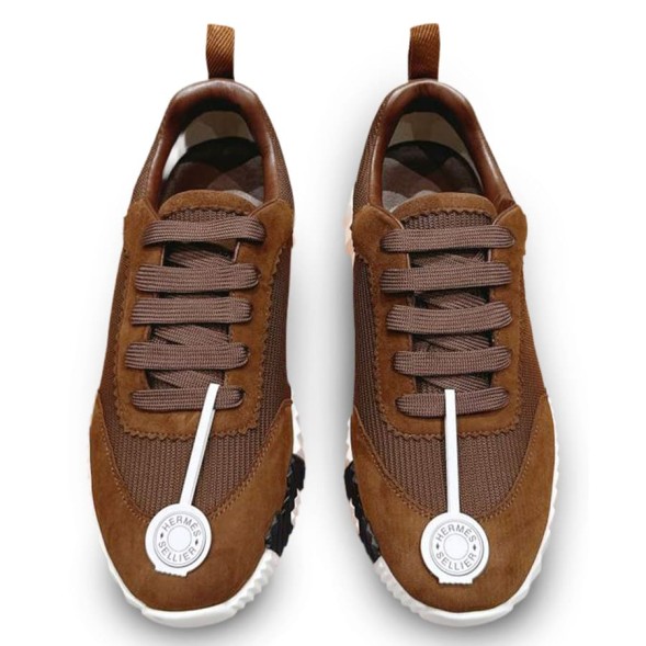 Женские кроссовки Hermes Low Top Casual Brown