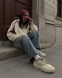 Унисекс кроссовки Balenciaga Hamptons Worn Out Low Beige &amp; Red