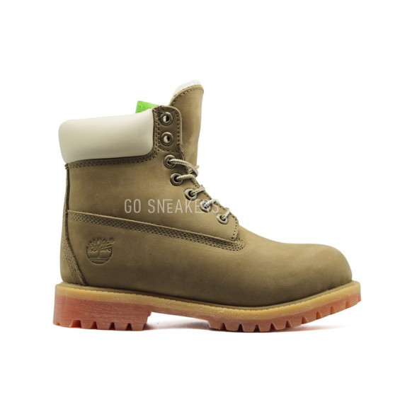 Женские ботинки с мехом Timberland Olive