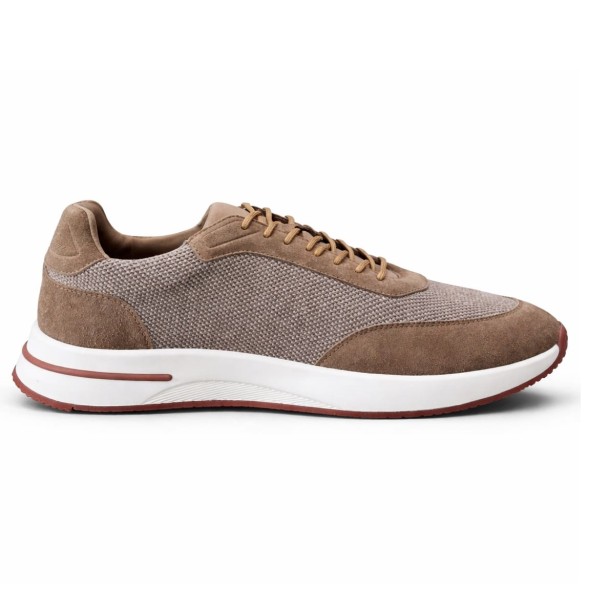 Мужские кроссовки Loro Piana Textile Sneakers Brown