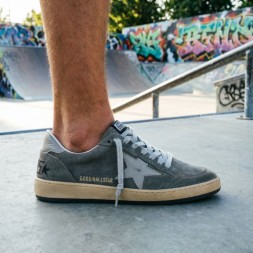 Golden Goose Ball Star Men’s Grey Cream