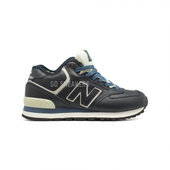Женские кроссовки New Balance 574 High-top Navy Leather