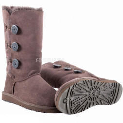 Tall Bailey Button Triplet II Chocolate