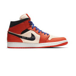 Nike Air Jordan 1 Mid Team Orange Black