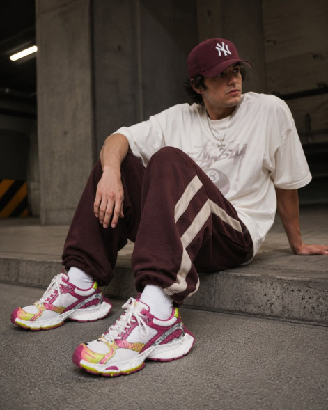 Мужские кроссовки Balenciaga Stapler Sneaker White Pink Yellow