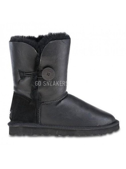 Женские угги с пуговицей Bailey Button Metallic Black
