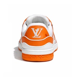 Louis Vuitton Trainer Maxi Skateboard Shoes Low-Top White/Orange
