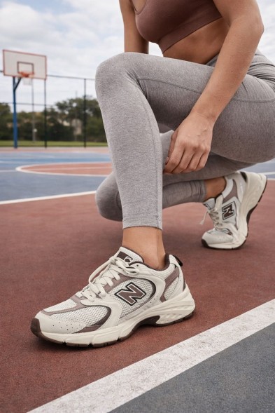 Женские кроссовки New Balance 530 White/Brown