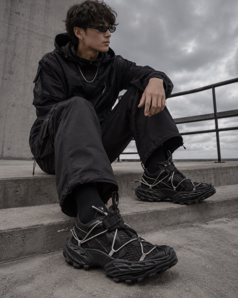 Мужские кроссовки Balenciaga Hike Sneaker in Black