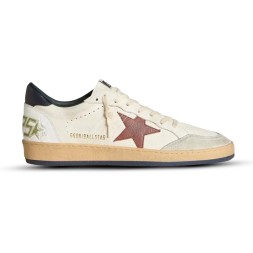 Golden Goose Ball Star Brown Nubuck Star and Nappa Heel Tab