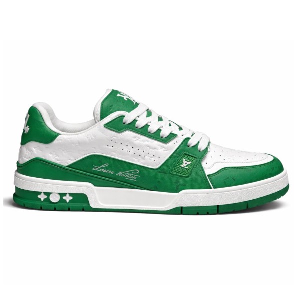 Женские кроссовки Louis Vuitton Trainer Maxi Skateboard Shoes Low-Top White/Green