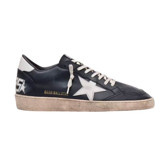 Мужские кеды Golden Goose Ball Star in Black Nappa with White Leather Star and Heel Tab