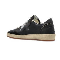Golden Goose Ball Star in Black Nappa with White Star and Black Heel Tab