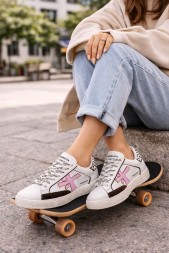 Premiata Outdoor Skateboard White/Pink