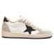 Женские кеды Golden Goose Ball Star in Nappa and Suede with Black Glitter Star and Heel Tab