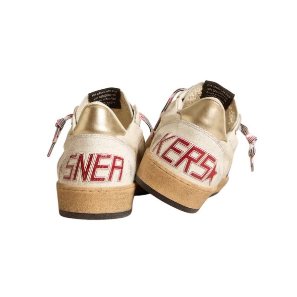 Унисекс кеды Golden Goose Ball Star in Nappa with Blue Star and Platinum Heel Tab