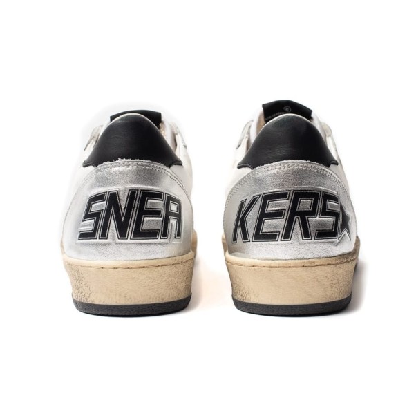 Унисекс кеды Golden Goose Ball Star in White Nappa with Laminated Inserts