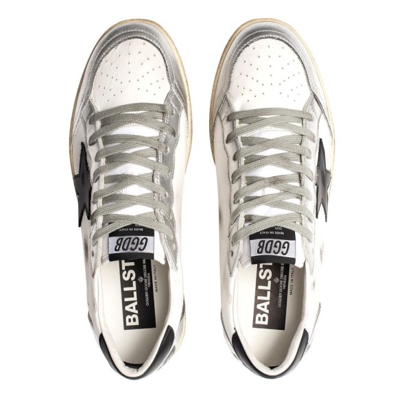 Унисекс кеды Golden Goose Ball Star in White Nappa with Laminated Inserts