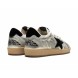 Женские кеды Golden Goose Ball Star LAB in Silver Leather with Black Suede Star and Heel Tab