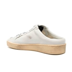 Golden Goose Ball Star Sabot in White Nappa with Old Rose Leather Star