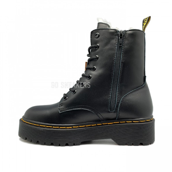Женские ботинки с мехом Dr. Martens Jadon Black