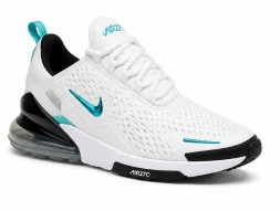 Nike Air Max 270 White/Black Turquoise Swoosh