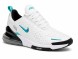 Унисекс кроссовки Nike Air Max 270 White/Black Turquoise Swoosh