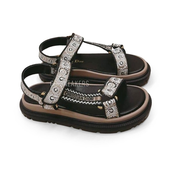 Женские сандалии Dior Dioriviera Black/Blown Floral 